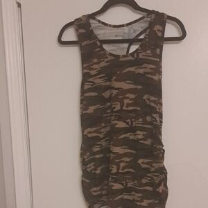 Camo Print Sleeveless Tank Top